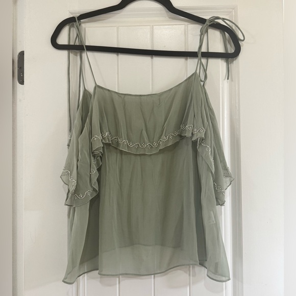 COPY - Zara Tied Embroidered Wrinkled Top - Picture 2 of 4